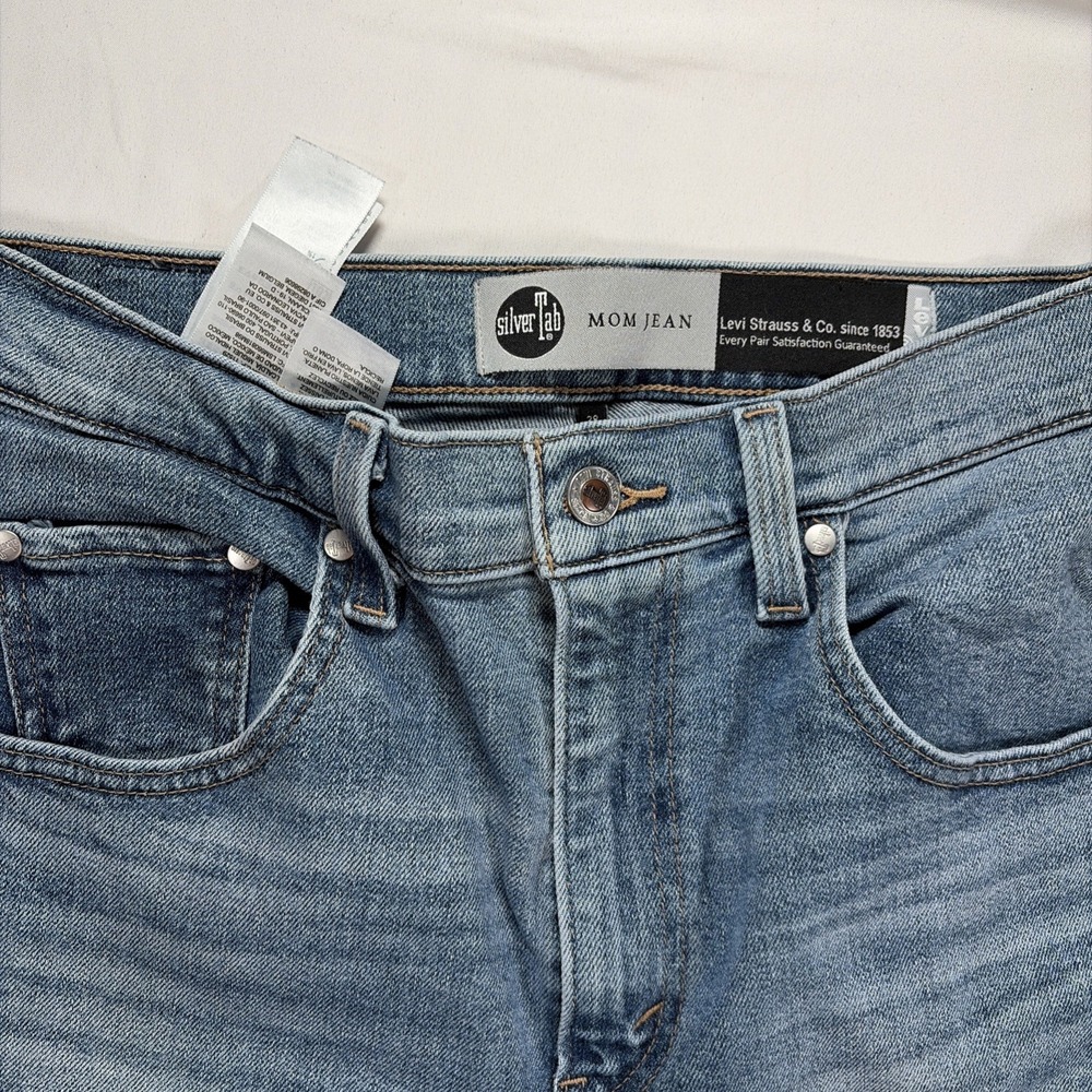Levis SilverTab Jeans Womens W28 L27 Denim Mom High Rise Tapered Baggy Goth Y2K